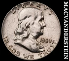 1959 Silver Franklin Half Dollar-Scarce Better Date No Reserve #i2702