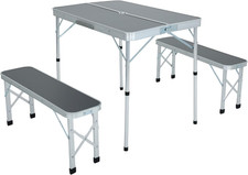 | Set Turistico ROI | Tavolo + 2 Panche | Arredamento Da Campeggio | per Giardin