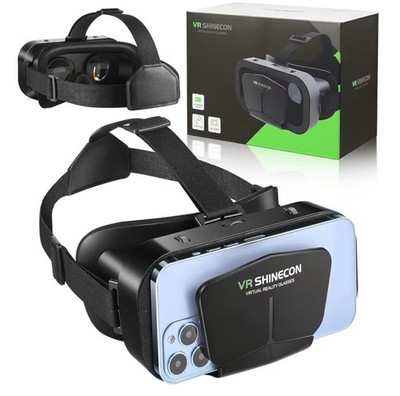 VR Shinecon VR Headset Model Shinecon Black Adjustable Strap Smartphone Glasses