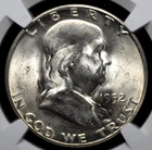 1952 S FRANKLIN HALF DOLLAR NGC MS 63 NICE SATINY WHITE LUSTER, SMOOTH AND
