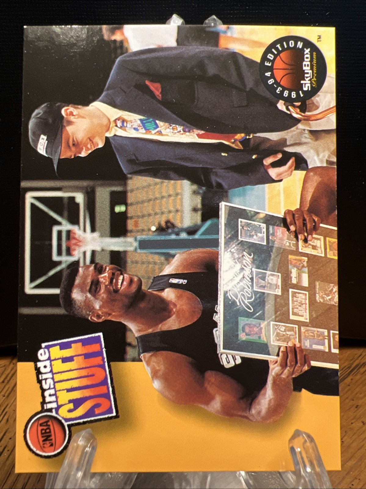 David Robinson 1993-94 Skybox Premium #22 NBA Inside Stuff San Antonio Spurs