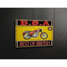 BSA ROCK ETARTZ Bike BSA Rocket Tin Metal Signs Home Décor 8x12 
