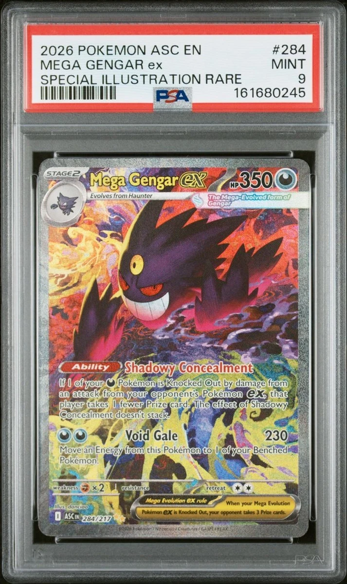 耿鬼神奇宝贝TCG 专业体育认证器(PSA) 9 级个人集换卡牌游戏| eBay