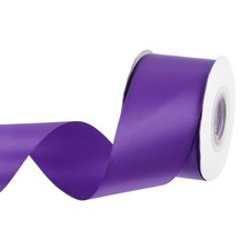 1.6" 10 Yard Double Faced Solid Satin Ribbon Polyester Fabric Dark Purple