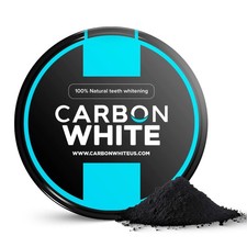 CARBON WHITE Teeth Whitening Powder - Natural Activated Coconut Charcoal Toot...