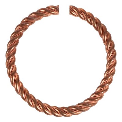 Tensor Bracelet, Adjustable Open Design Handmade Solid Copper Twisted Bangle Pur