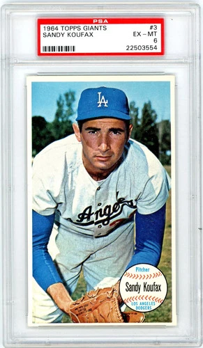 1964 Topps Giants Sandy Koufax #3 PSA 6
