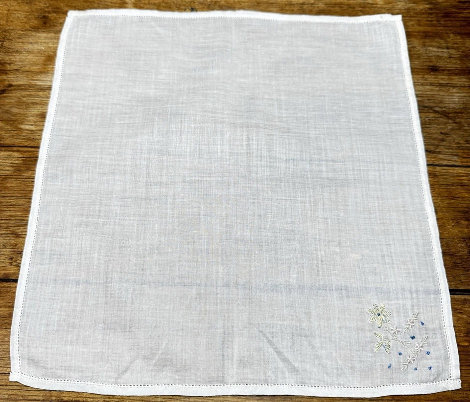 Лот из 10 винтажных хлопковых носовых платков носовых платков носовых платков вышитые причудливые рабочие татуированные - Изображение 4 из 4