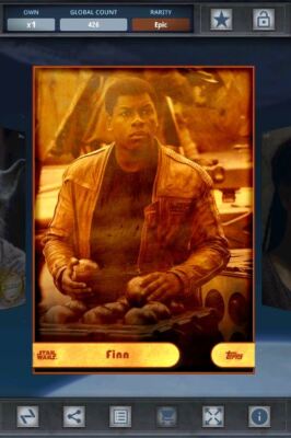 Star Wars Card Trader - 2017 Epic Gilded Galaxy Finn 426cc