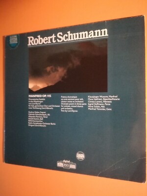 Schumann MANFRED Op. 115 Complete Gerd Albrecht Klausjürgen Wussow LP/L272