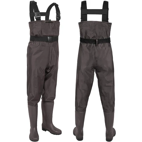 Bootfoot Chest Wader 2-Ply Nylon PVC Waterproof Fishing Hunting Waders with Boot