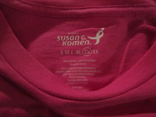 Susan G. Komen Get In Pink Breast Cancer T-shirt Unisex Mens 2X - Picture 4 of 4