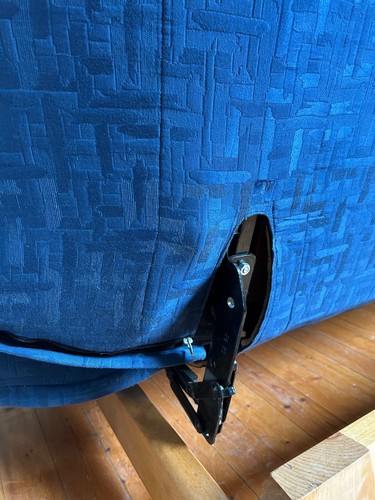 Sofa, klappbar & mit Schlaffunktion, Buchengestell, Lattenrost, (Ökomöbeladen) - Bild 4 von 8