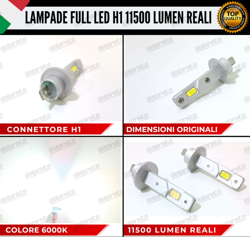 KIT FULL LED FARI POSIZIONI FENDINEBBIA FIAT BRAVO MK2 LENTICOLARI CANBUS BIANCO - Afbeelding 3 van 6