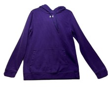 Under Armour Womens Hoodie Sweater size XS Loose Purple Cold Gear Front Pocket