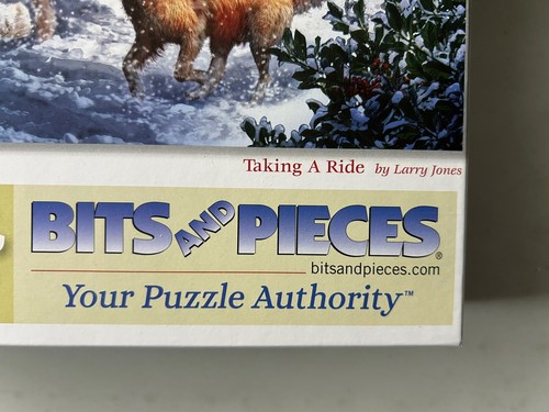 Bits and Pieces Taking A Ride 1000 Piece 18" x24" Jigsaw Puzzle Winter Animals - Picture 3 of 5