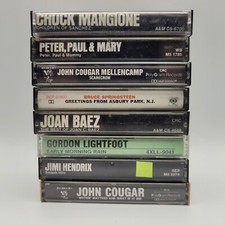Cassette Tape Lot of 8 Classic Rock Folk Springsteen Hendrix Mangione Cougar