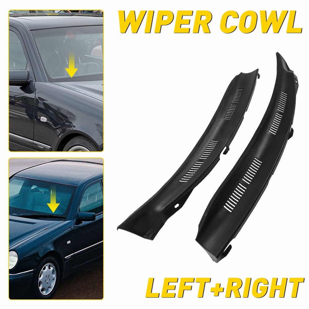 2x ワイパー ベント カウル スクリーン カバー グリル メルセデス ベンツ Eクラス W210 1995-03 M に適合