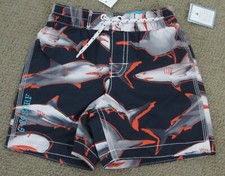 NWT BABY GAP Swim trunks Shorts bathing suit 12-18 SHARKS surf UPF 40 summer