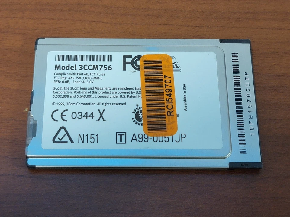 3COM Megahertz 56K Global GSM & Cellular Modem PC Card (3CCM756) - TESTED - Image 2 of 2