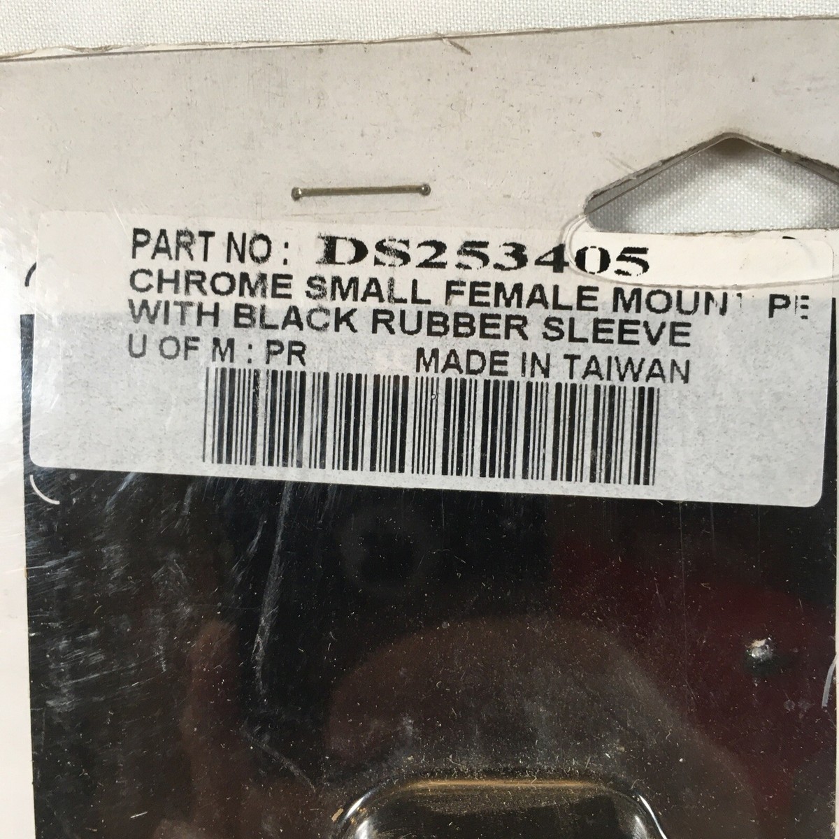 ℳ. Drag Specialties - DS-253405 - Chrome Footpegs with Rubber