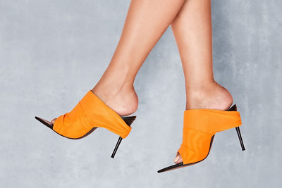 MISTRESS ROCKS 'Abyss' Orange Power Mesh Mules/Size 6-US /MR19