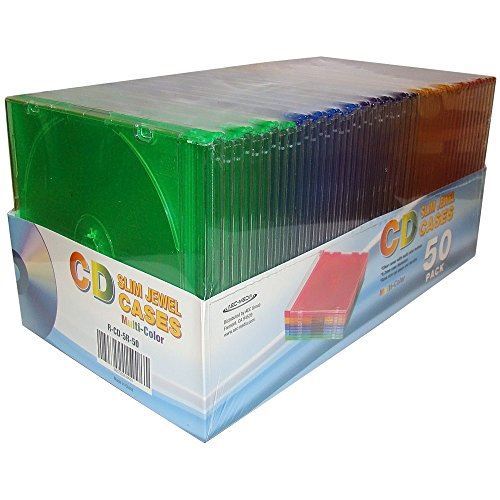 5.2mm Slim Jewel Cases 5 Colors, 50 pcs - Picture 1 of 1
