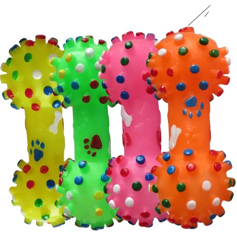 2 Fancy Squeaky Bone Dog Toy Fetch Strong Latex Rubber Puppy Dog Pet Chew Sound - Picture 9 of 9
