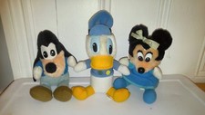 Disney Mickeys Christmas Carol Plush Minnie Donald and Goofy Toys Dolls Vintage