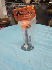 Vintage Halloween Pumpkin Head Blow Mold Window Light Candolier 1989 NIP Atico