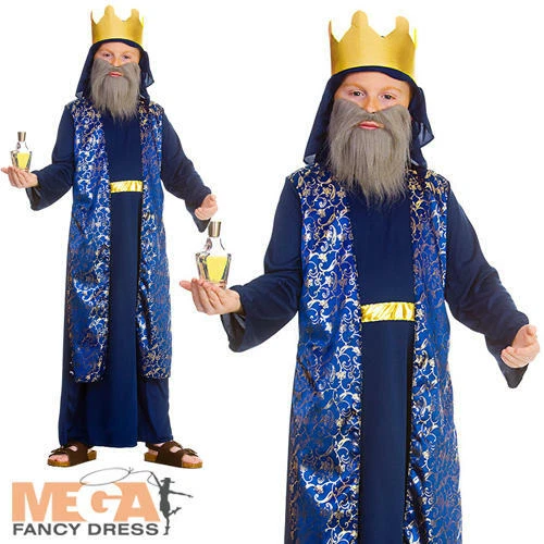 WICKED COSTUMES LTD Blue Wise Man Boys Fancy Dress Christmas Nativity King Childrens Kids Costume