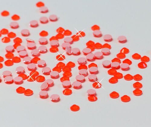 Hotfix DMC Basic NEON ORANGE SS16 Stück wählbar zum aufbügeln Glitzer Strass - Picture 4 of 18