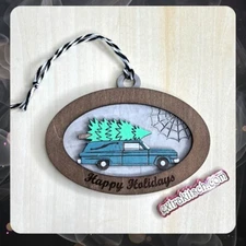 Creepmas Tree Ornament - Hearse Haulin A Christmas Tree Spooky Christmas