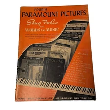 4th Paramount Pictures Song Folio Words and Music Ukulele Piano Guitar Banjo
