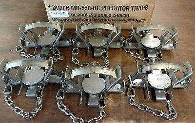 6 MB 550 CLOSED JAW 2 COIL COYOTE TRAP MINNESOTA BRAND BOBCAT FOX TRAPPING DUKE