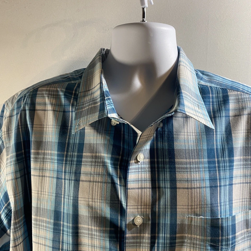 George Men's Short Sleeve Casual Dress Shirt Business Classic Button Up 2X 50-52 - Image 3 of 4