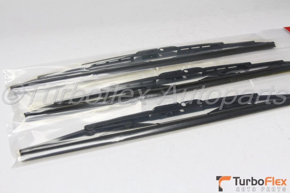 Juego de 3 escobillas limpiaparabrisas delanteras y traseras tipo gancho U originales Toyota Sienna 1998-2003 Foto 3 de 4