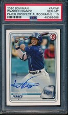 PSA 10 WANDER FRANCO AUTO 2020 Bowman Paper Autograph Rookie Card RC GEM MINT