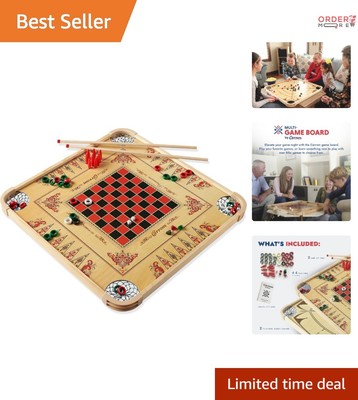Board Game Set Wood Large 85+ Games for Family Game Night Endless Fun