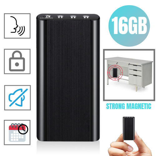 240 Hr Spy Digital Voice Activated Recorder Mini Audio Magnetic 16GB MP3 Player - Picture 2 of 12