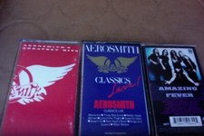 3 EX CASSETTE tape Aerosmith Greatest Hits Classics LIVE Amazing / Fever