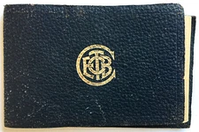 VINTAGE 1930's CORN EXCHANGE BANK TRUST CO. AUDUBON BRANCH LEATHER CHECK BOOK