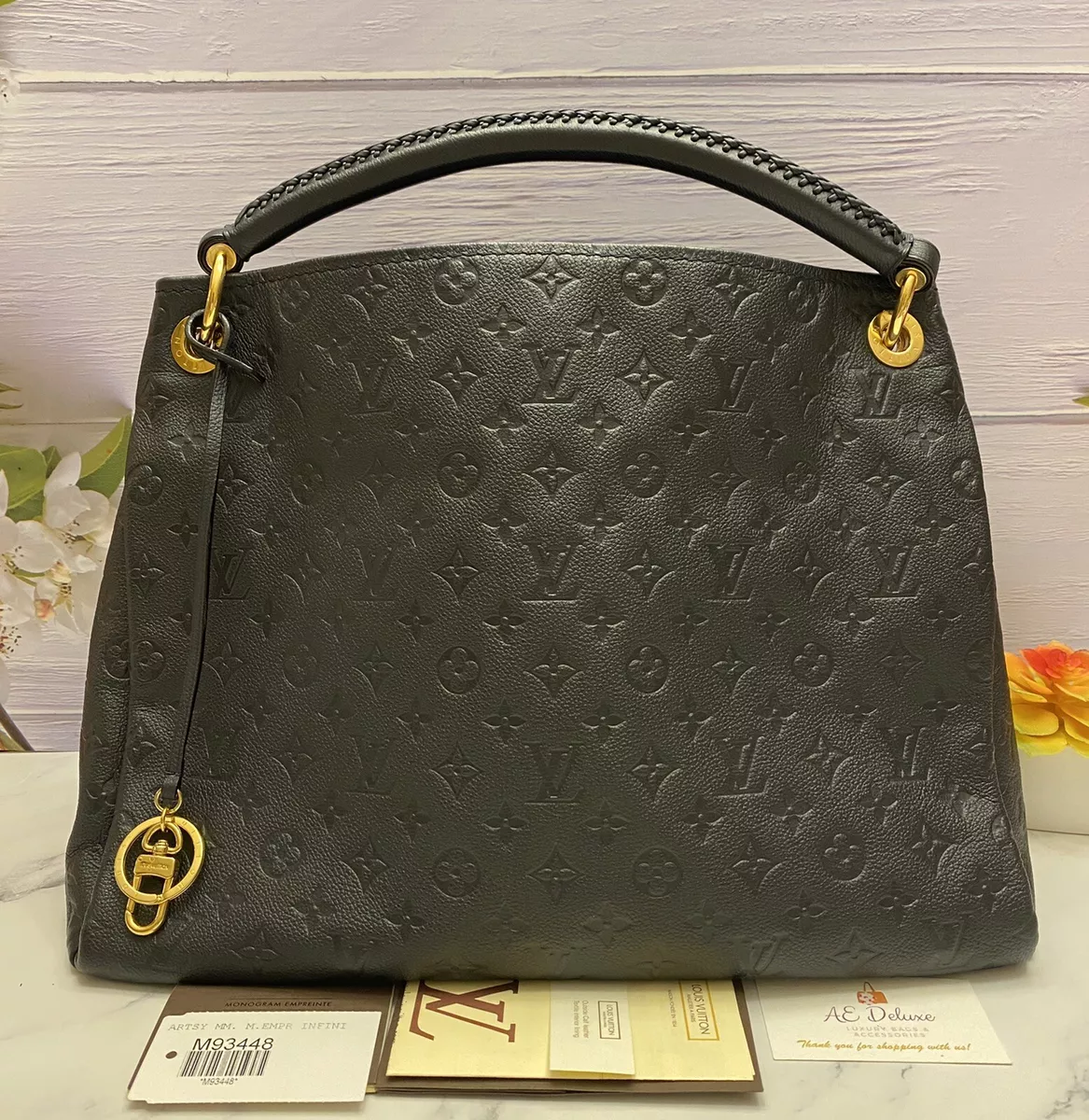 Louis Vuitton Artsy MM Monogram Empreinte Infini Tote Hand Bag