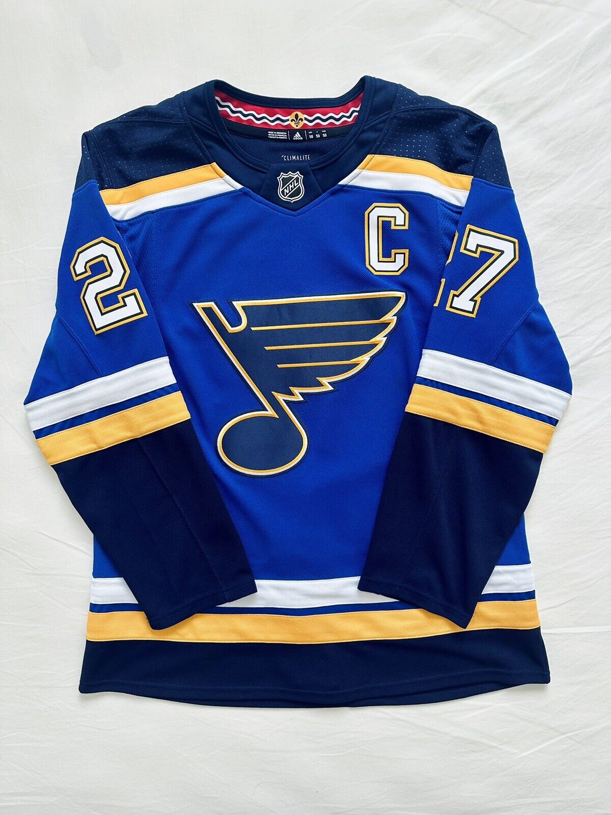 St Louis Blues Pietrangelo NHL Ice Hockey Jersey Adidas Size 50