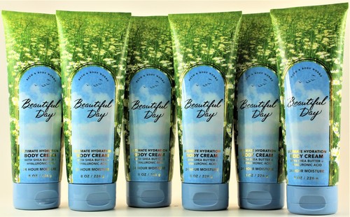 QTY 6 - Bath & Body Works BEAUTIFUL DAY Body Cream Lotion Moisturizer 8oz