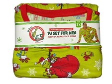 How The Grinch Stole Christmas 65TH ANNIVERSARY PJ Pajama Set For Men 3X 3XL NWT