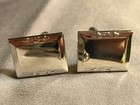 Silvertone Cuff Links & Tie Clip Set - 3 Pc — photo 2