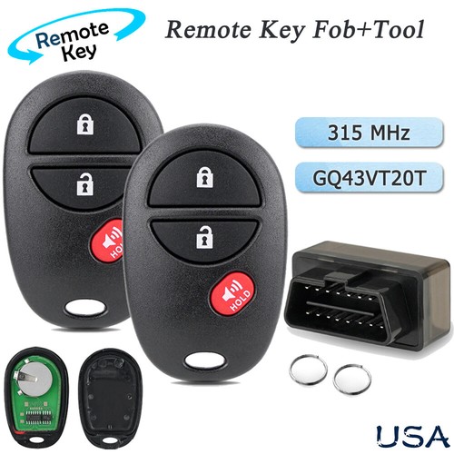 2 For 2007 - 2011 2012 2013 2014 2015 2016 Toyota Tundra Remote Fob + Programmer - Picture 1 of 11