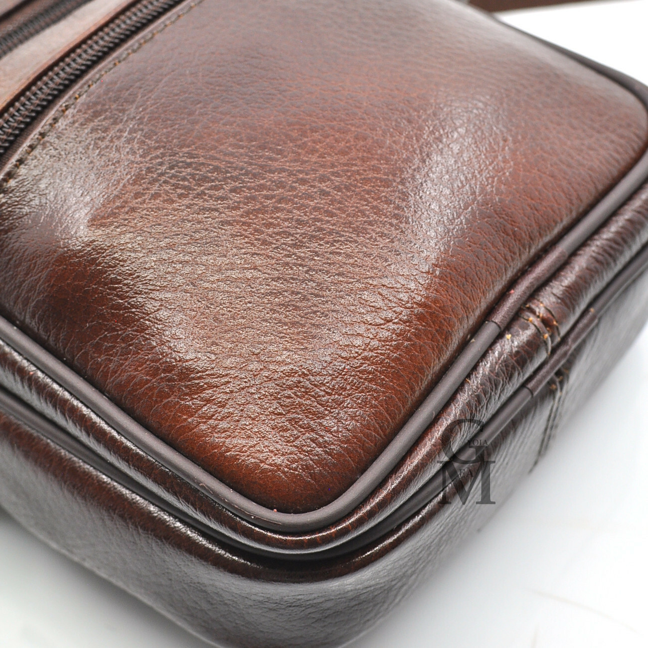Borsello uomo moda tracolla borsa vera pelle lavoro vintage piccolo marrone nero - Foto 9 di 12