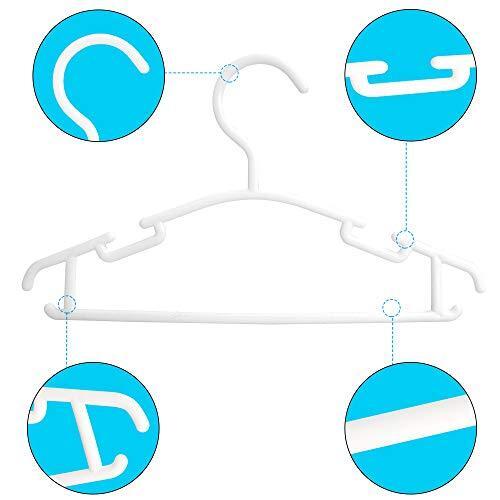 GoodtoU Kids Hangers White Plastic for Baby Clothes Toddler Hangers Infant - Picture 6 of 8
